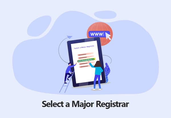 select a major registrar