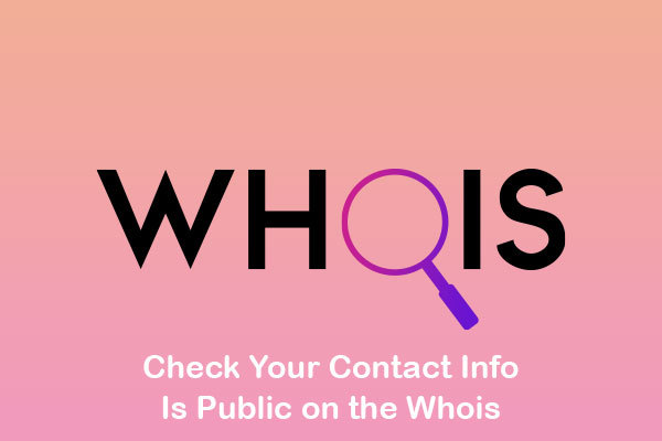 Check Your Contact Info Is Public on the Whois