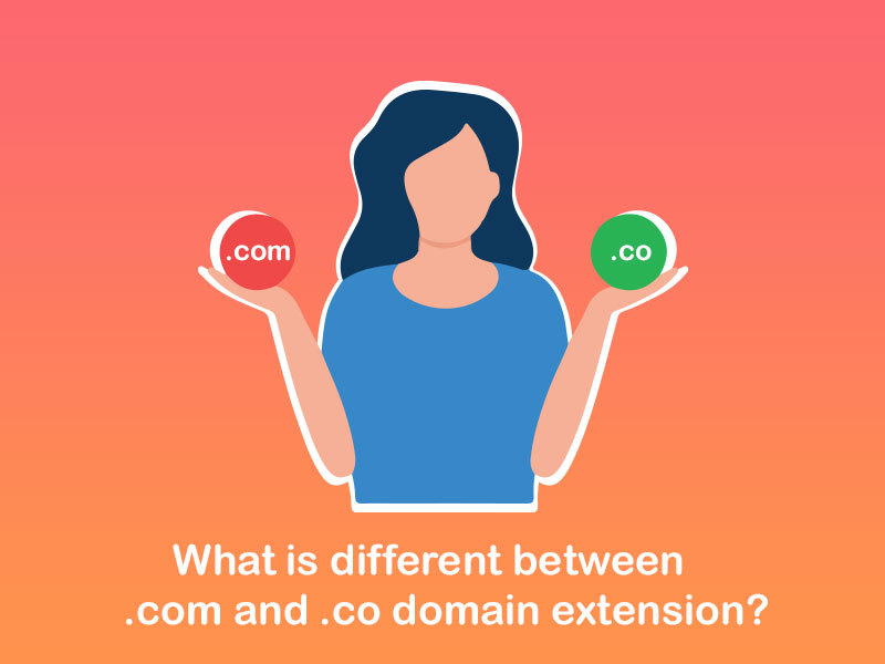 What is different between .com and .co domain extension